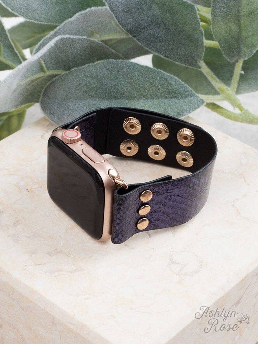 Snake, Rattle, & Roll Faux Leather Smart Watch Band